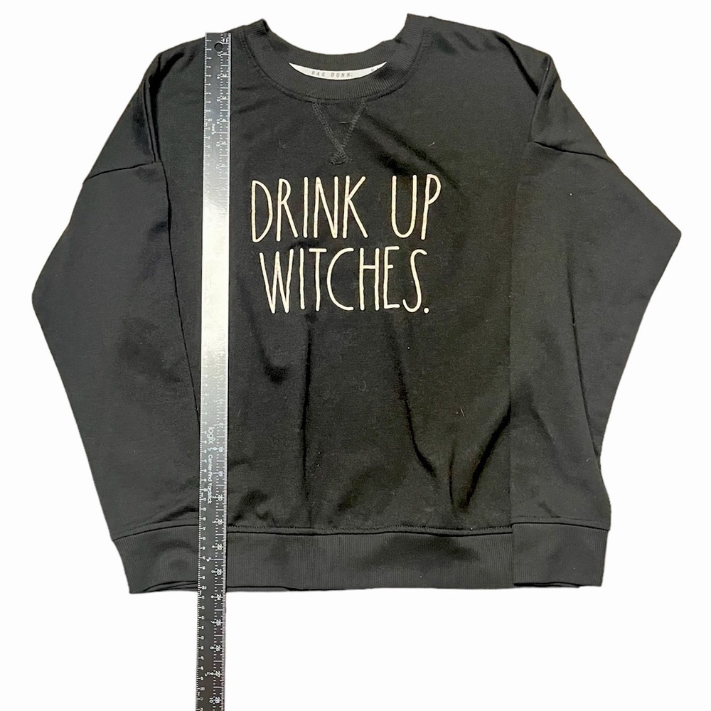 Rae Dunn “Drink Up Witches” Black Sweatshirt size M - Picture 2 of 6